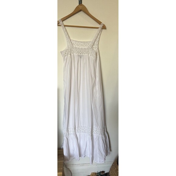 J Crew White Cotton Poplin Athena Boho Maxi Dress Size Small - Picture 7 of 14